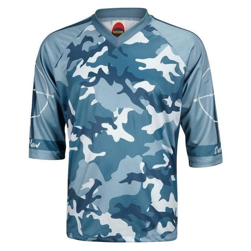 Men’s Outlaw Mountain Bike Jersey – Blue Camo
