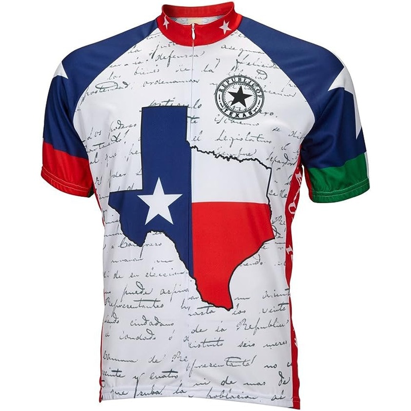Men’s Texas Road Bike Jersey|White|Small|Medium|Large|X-Large|XX-Large|XXX-Large