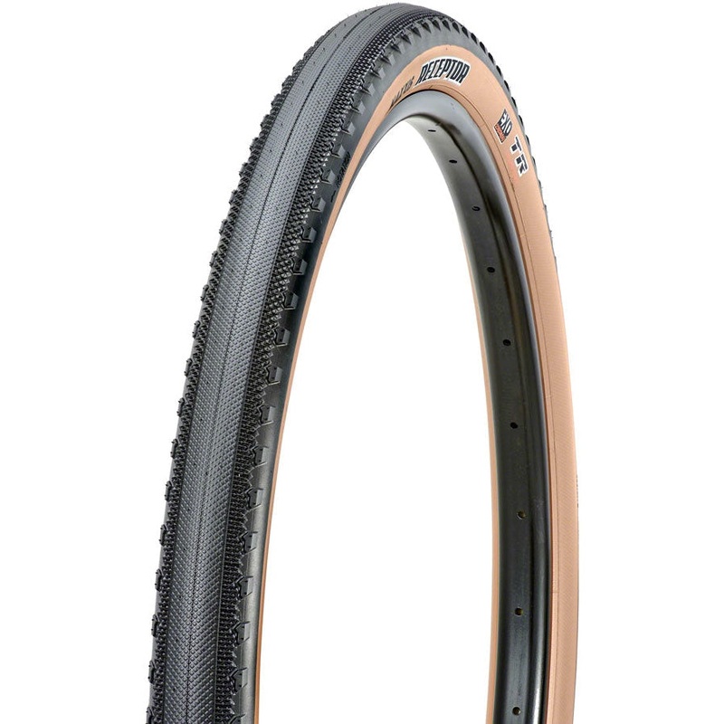 Receptor Gravel, Touring-Hybrid Bike Tire – 650 x 47, Tubeless, Black/Dark Tan, Dual, Exo Protection