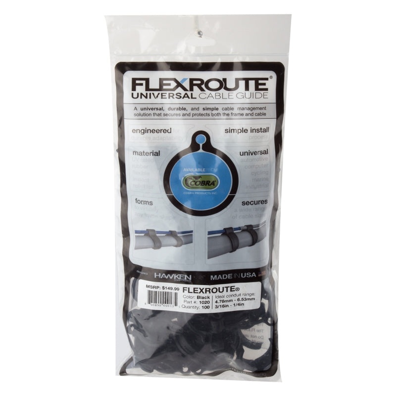 Cobra products FlexRoute Clips Cable guide SM 4.8-6.5mm Black 100 pack