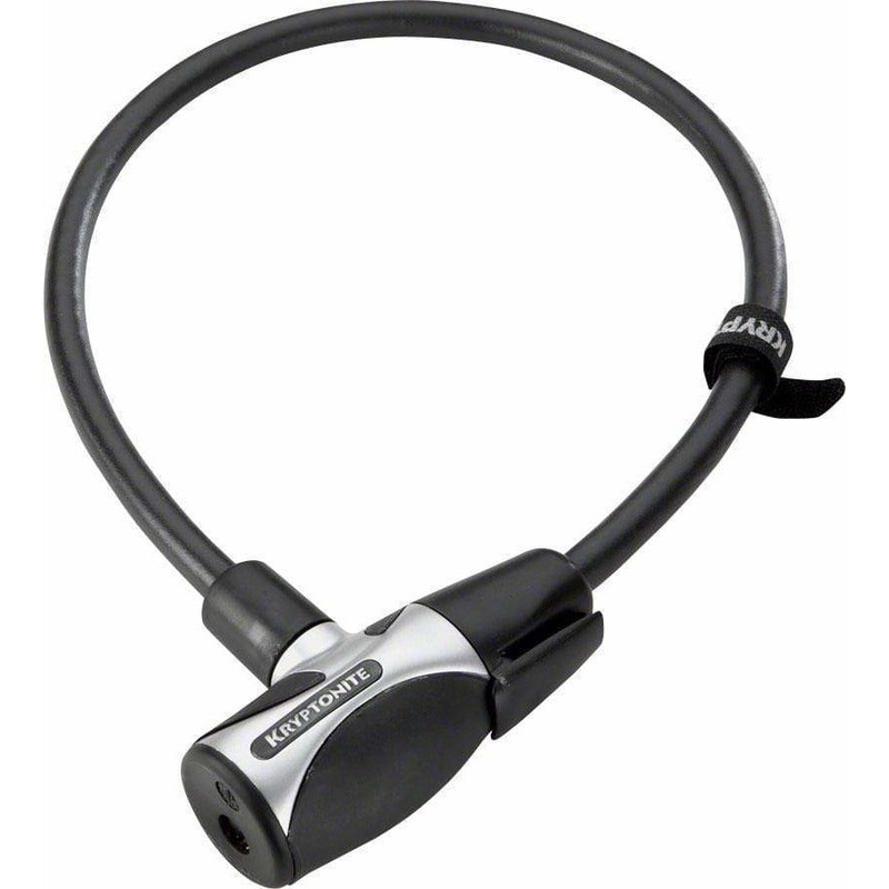 KryptoFlex 1265 Bike Cable Lock with Key: 2.12’x12mm Black