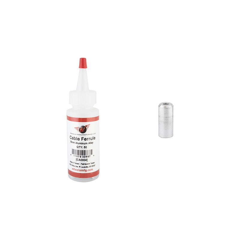 Wheels Manufacturing Cable Housing Ferrule – Alloy 5mm Bottle of 50