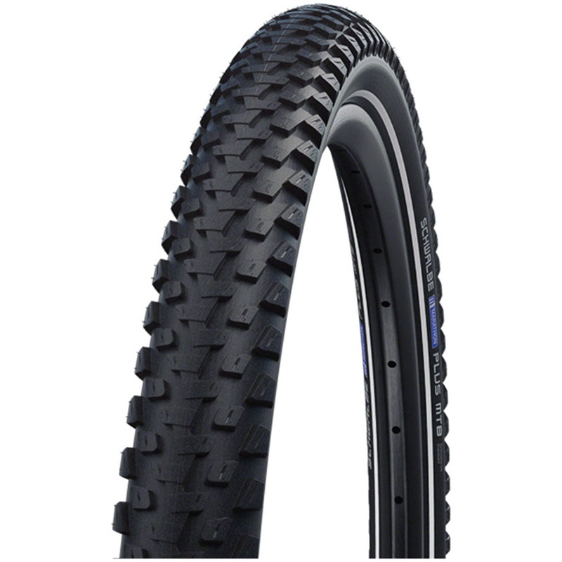Marathon Plus MTB Touring-Hybrid Bike Tire – 26 x 2.1, Clincher, Wire, Black/Reflective, Performance, Dual, SmartGuard, E-50