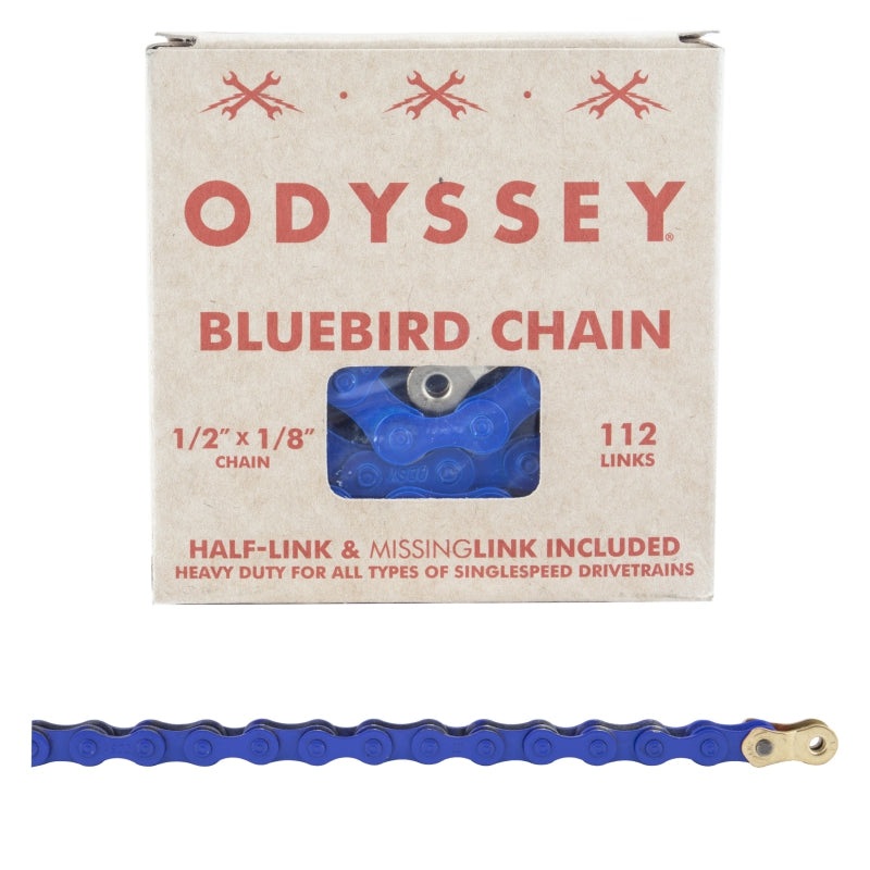 Odyssey Bluebird Chain – Single Speed 1/2 x 1/8 112 Links Blue