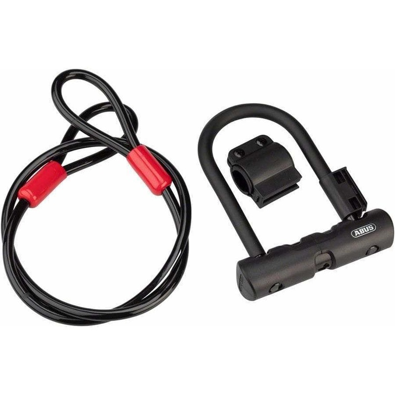 Ultra 410 Bike U-Lock – 3.9 x 5.5, Keyed, Black, Includes Cobra cable