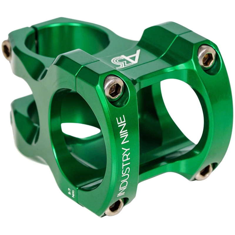 A318 Bike Stem – 31.8mm Clamp, +/-4.4, 1 1/8, Aluminum, Green