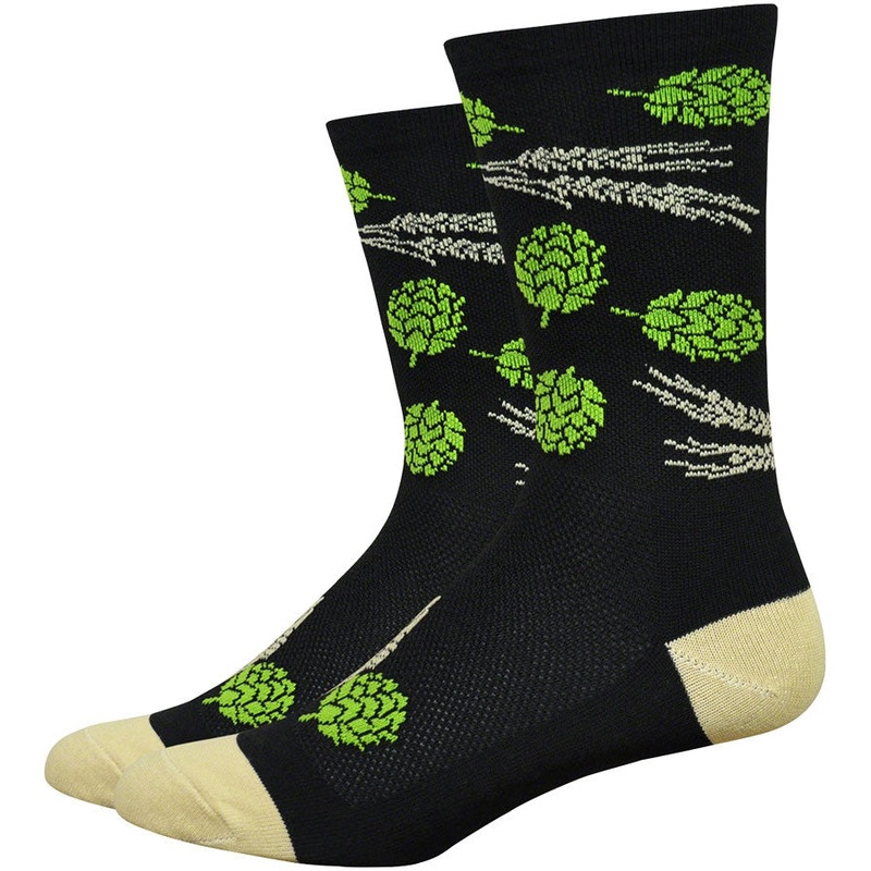 Aireator Hops and Barley Bike Socks – Black