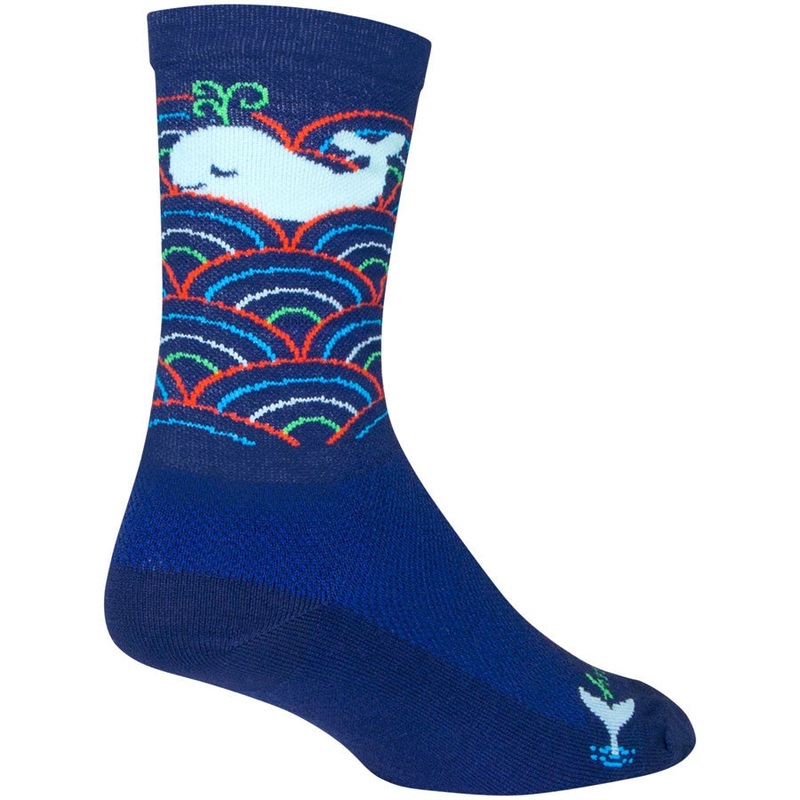 Crew Oh Whale Bike Socks – Blue