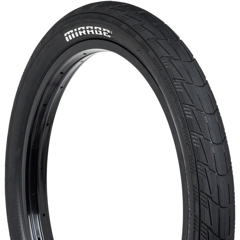 Mirage BMX Bike Tire – 20 x 2.45, Clincher, Black, 110tpi