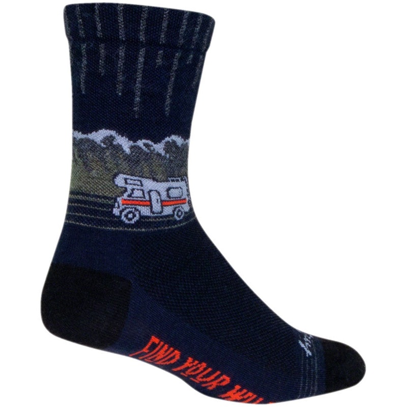 Wild Wool Bike Socks – Black|Black|Small / Medium|Large/X-Large
