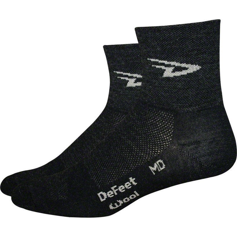Wooleator D-Logo Bike Socks – Black/White