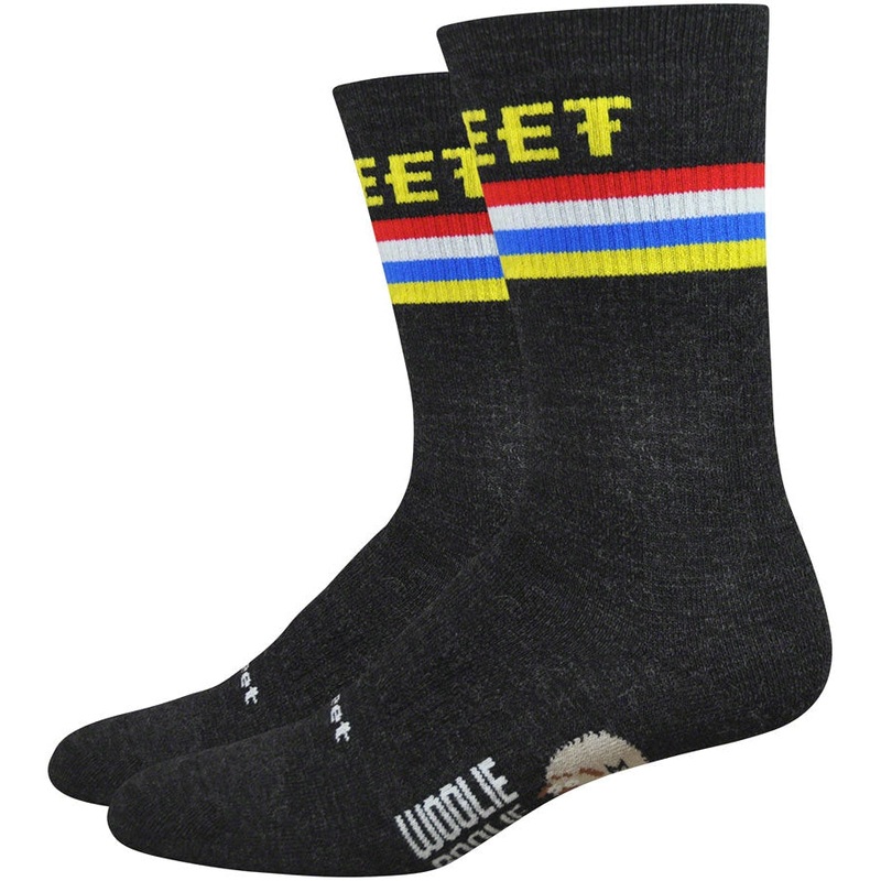 Woolie Boolie DeFeet Podium Bike Socks – Black/Yellow