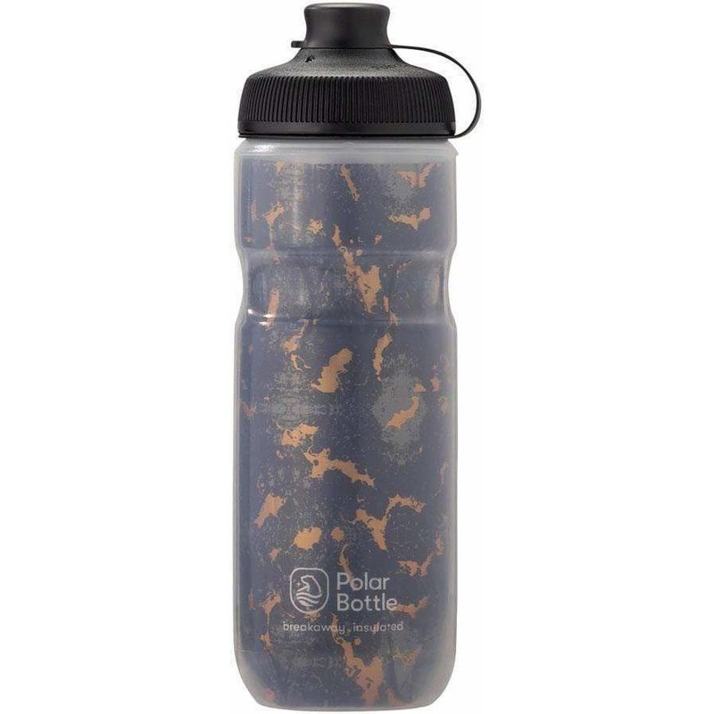 Breakaway Muck Insulated Shatter Bike Water Bottle – 20oz, Charcoal/Copper