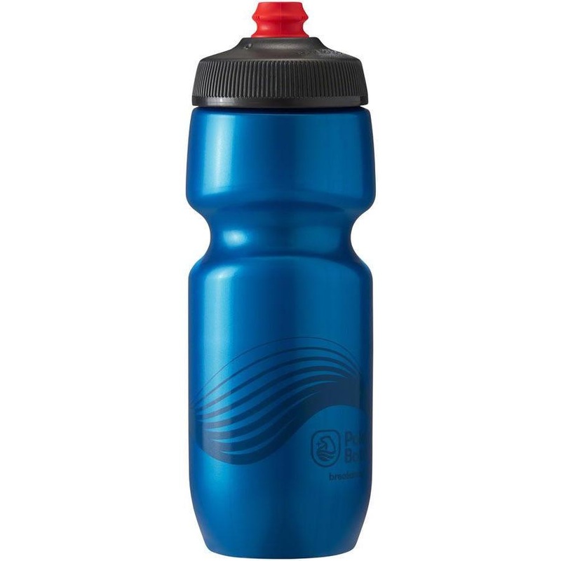 Breakaway Wave Bike Water Bottle – 24oz, Deep Blue/Charcoal