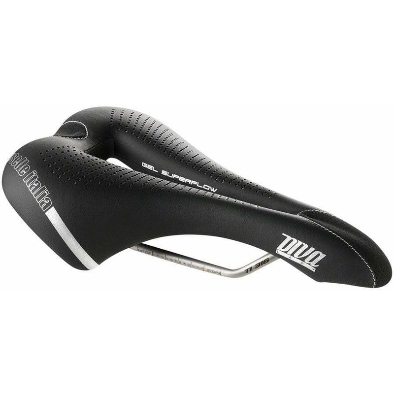 Diva Gel Superflow Saddle – Titanium Black Womens S3
