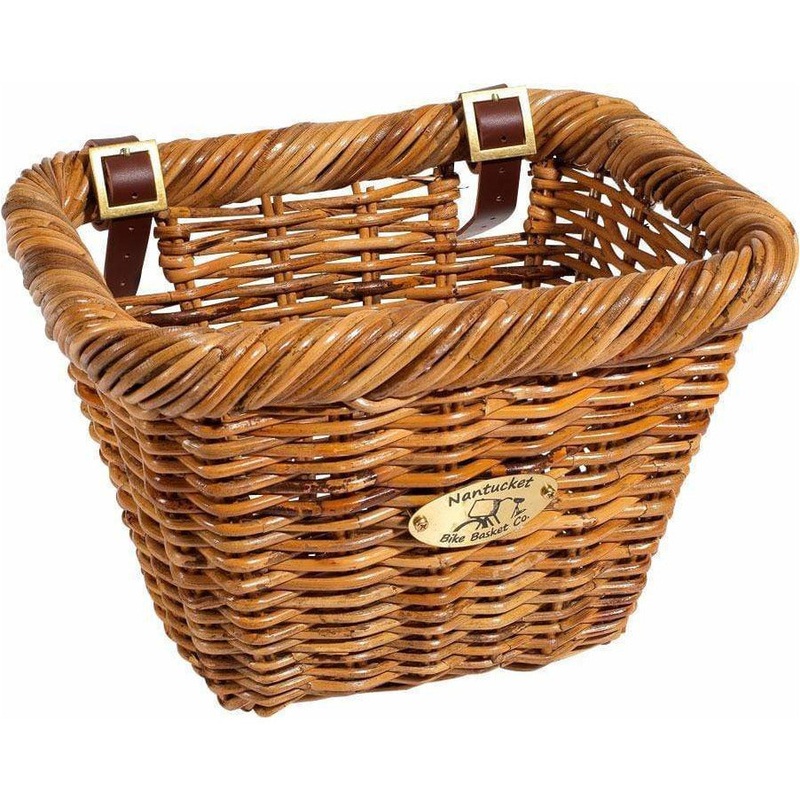 Nantucket Cisco Front Bike Basket – Rectangular Shape Honey