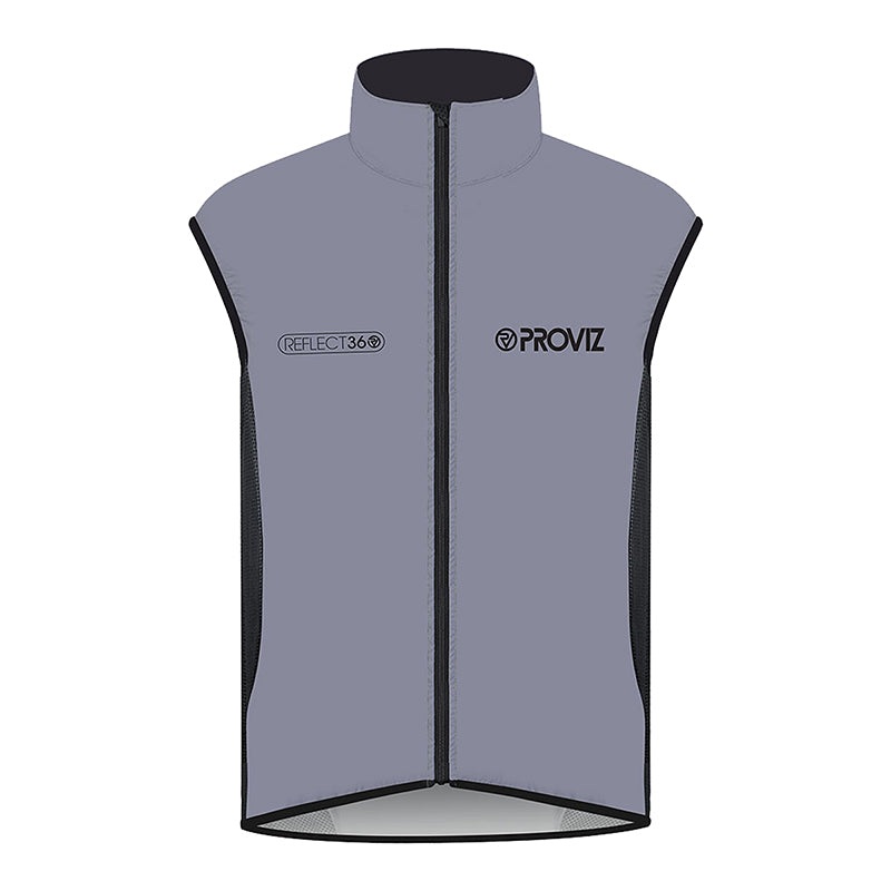 Proviz Reflect360 Performance Cycling Gilet Vest  LG Men`s Reflective Grey Yes
