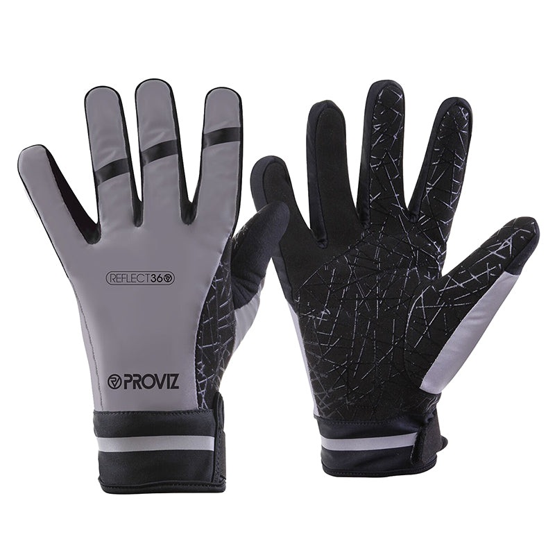 Proviz Reflect360 Waterproof Cycling Gloves  XL Unisex Black/Grey Yes