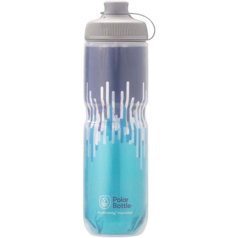 Breakaway Muck Insulated Zipper Bike Water Bottle – 24oz, Blue/Turq