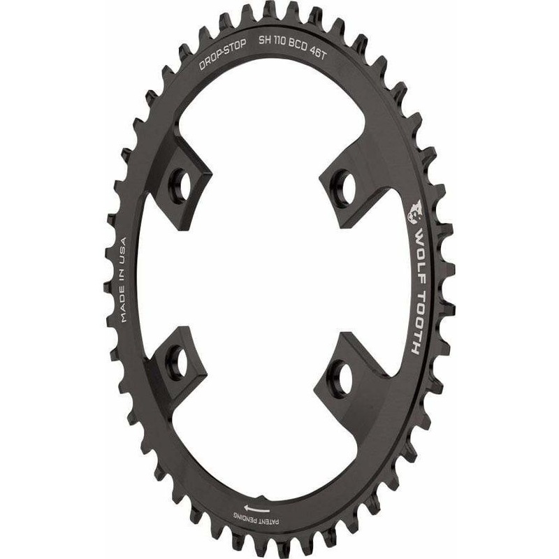 Shimano 110 Asymmetric BCD Chainring , 4-Bolt, Drop-Stop, For Shimano Cranks