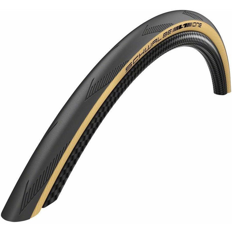 One Tire – 700 x 25, Tubeless, Folding/Tan, Performance Line, Addix