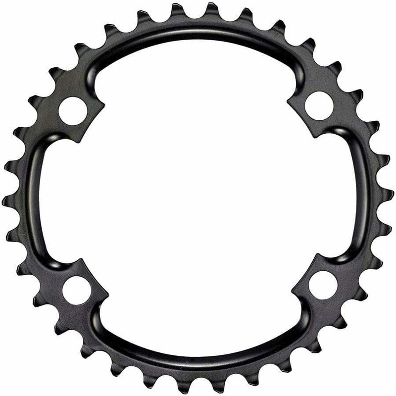 11-Speed 34t 110mm Asymmetric BCD Steel Chainring Black