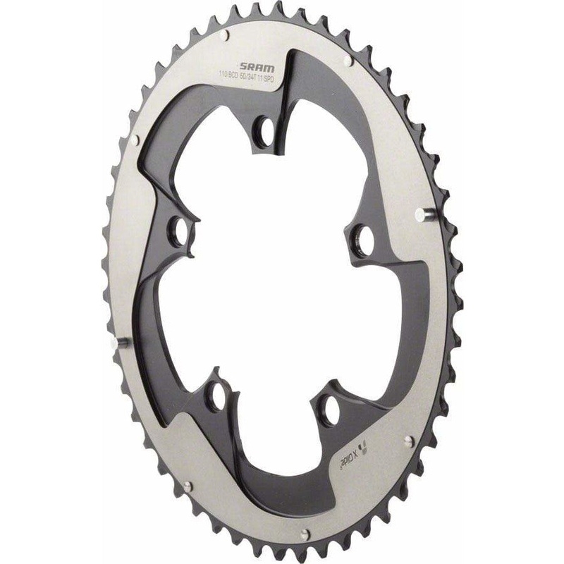 Red 22 50T 110mm BCD YAW Chainring Gray Hidden Non-Hidden Bolt Use 34T