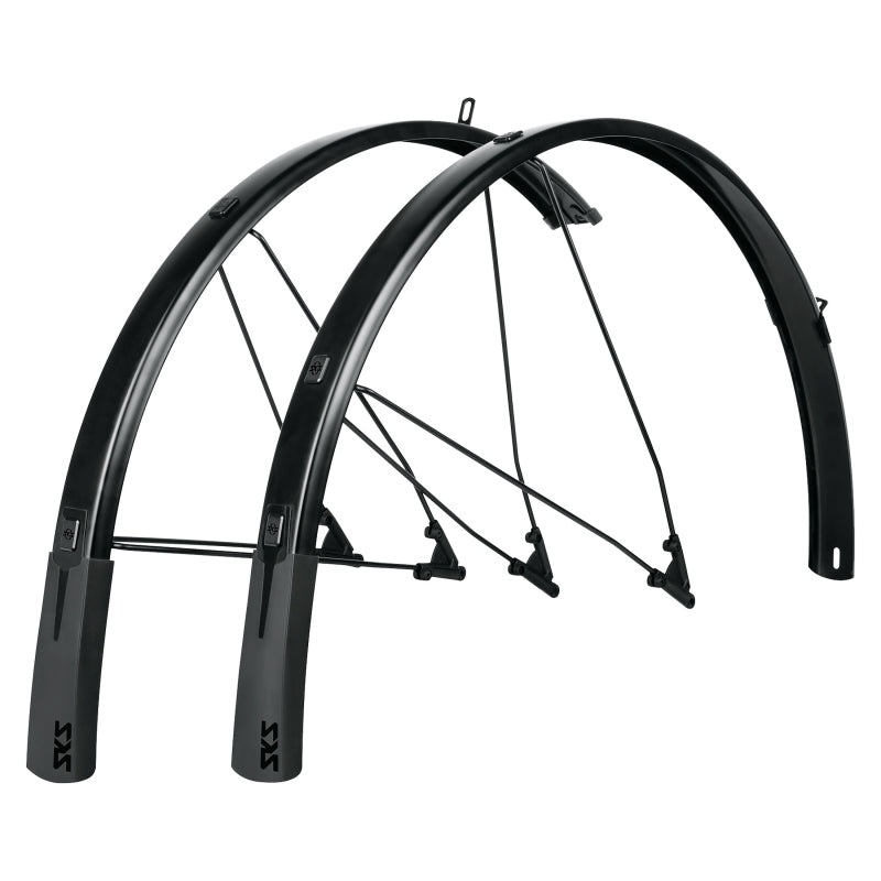 SKS B46 Bluemels Style Full Coverage Fender Set – 46mm 700 x 28-37 Matte BLK