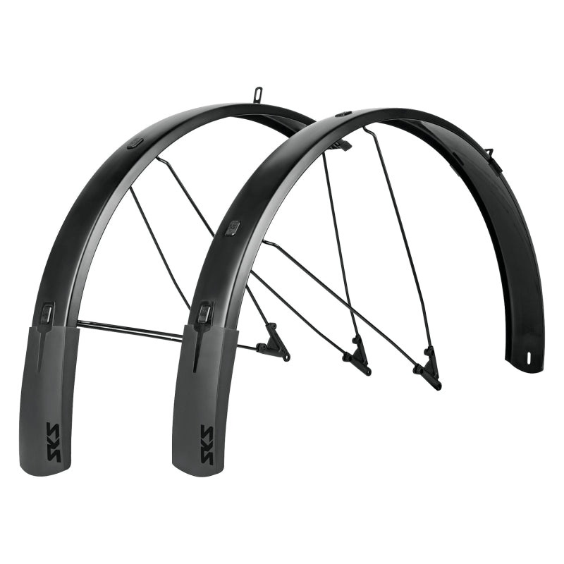 SKS B75 Bluemels Style Full Coverage Fender Set – 75mm 27.5/29/700 x 2.25-2.6 Matte BLK