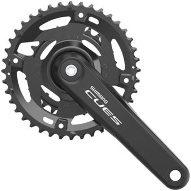 CUES FC-4010-2 Crankset – 175mm 9/10-Speed 46/30t Riveted Hollowtech II Spindle Interface BLK