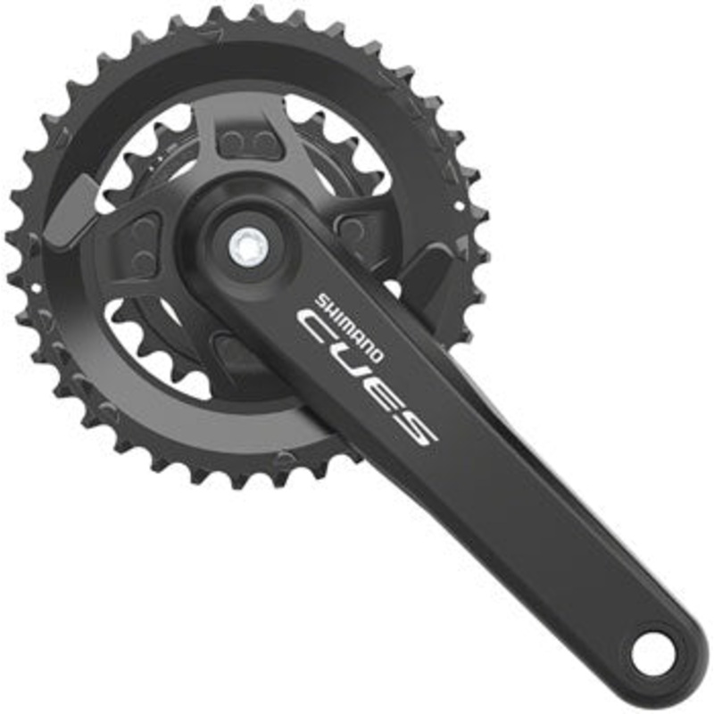 CUES FC-U4000-2 Crankset – 170mm 9/10/11-Speed 36/22t Riveted Square Taper JIS Spindle Interface BLK
