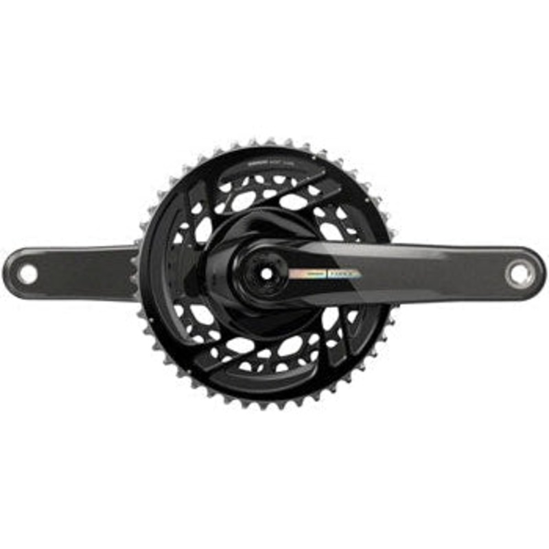Force Bicycle Crankset – 165mm, 2x 12-Speed, 46/33t, Direct Mount, DUB Spindle Interface, Iridescent Gray, D2