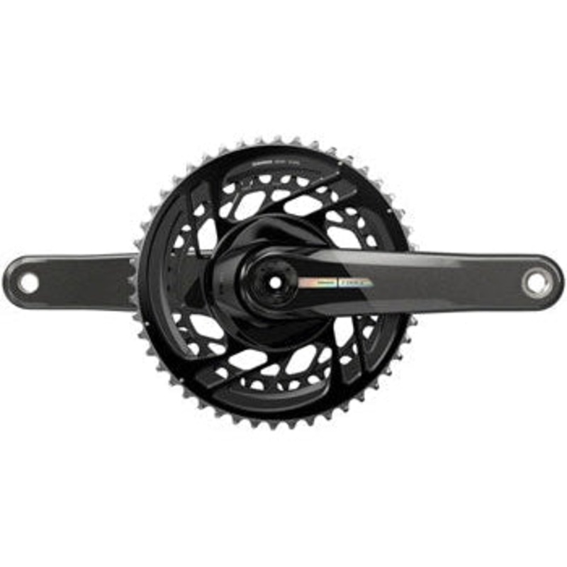 Force Bicycle Crankset – 175mm, 2x 12-Speed, 48/35t, Direct Mount, DUB Spindle Interface, Iridescent Gray, D2