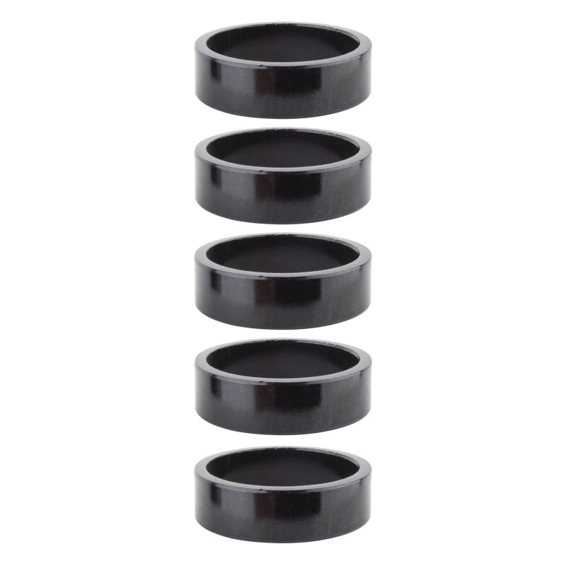 Wheels Manufacturing Aluminum Headset Spacer – 1-1/8 10mm Black 5-pack