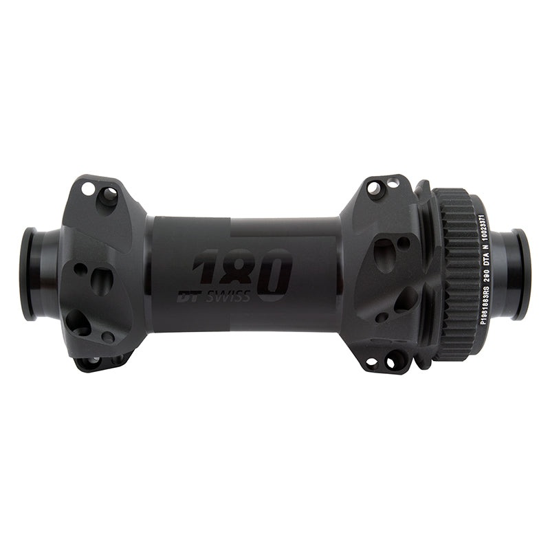 DT Swiss 180 Front Hub – 12 x 100mm Center-Lock Black 24h Straight Pull