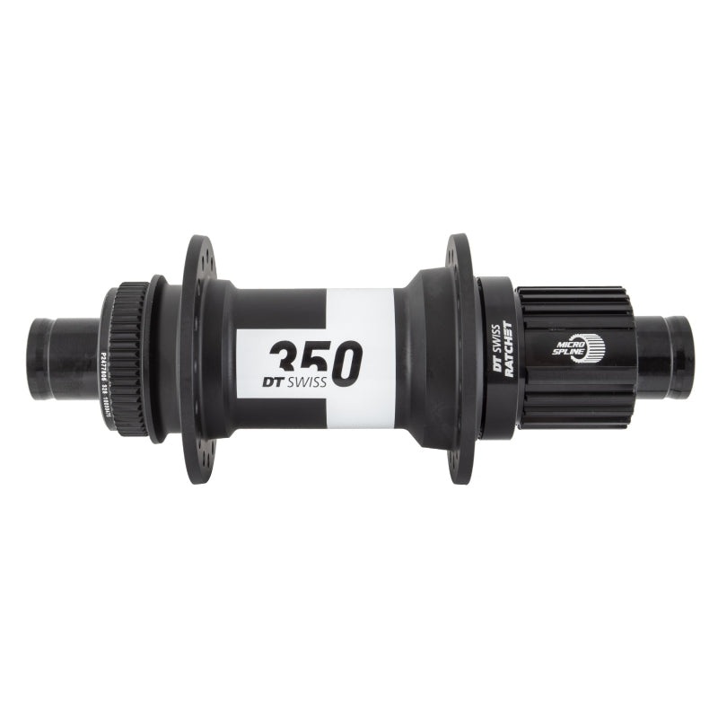 DT Swiss 350 Rear Hub – 12 x 148mm Center-Lock Micro Spline Black 32H 36pt