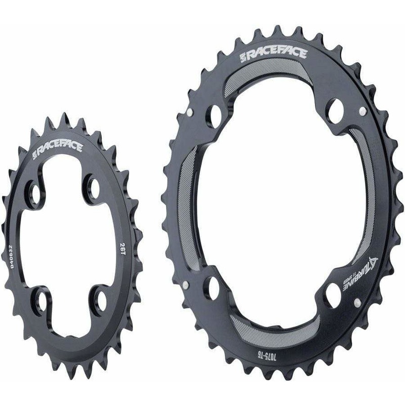 RaceFace Turbine 11-Speed Chainring: 64/104mm BCD 28/38t Black