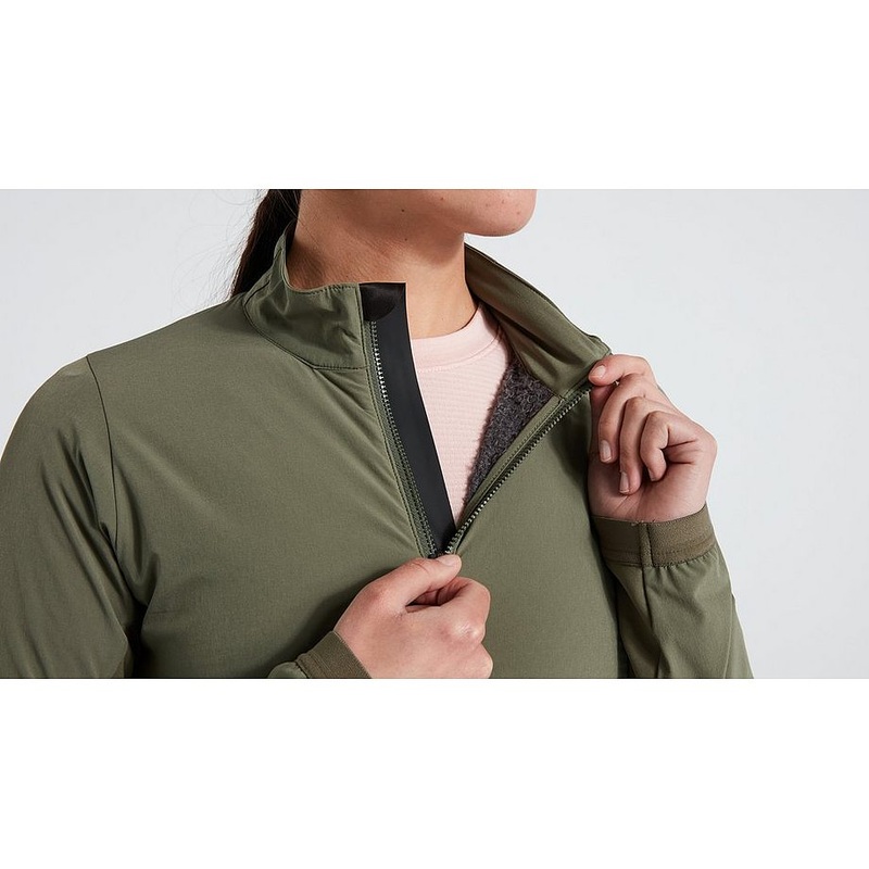trail alpha jacket wmn oak green s
