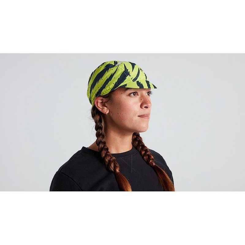 lightning reflect cycling cap hat hyper green l