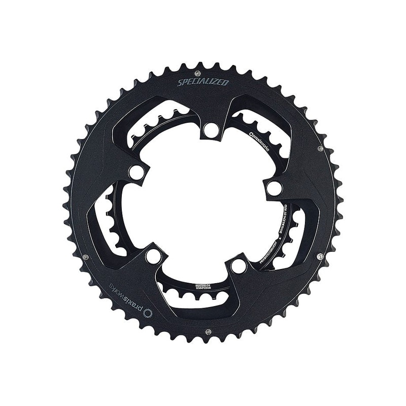 specialized chainrings by praxis black 46/36