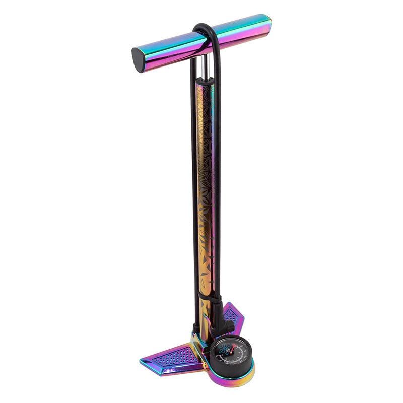 Supacaz SuaveAir Floor Pump  Analog PV/SV 160psi Alloy Oil Slick