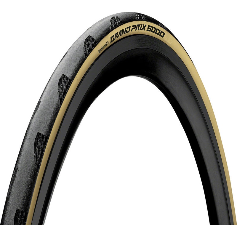 Grand Prix 5000 Tire – 700 x 25 Clincher Folding BLK/Cream BLKChili Vectran Breaker LazerGrip ACT