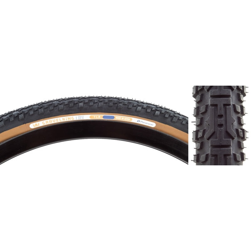 GravelKing X1 Tire – 700 x 45 Tubeless Folding Black/Brown