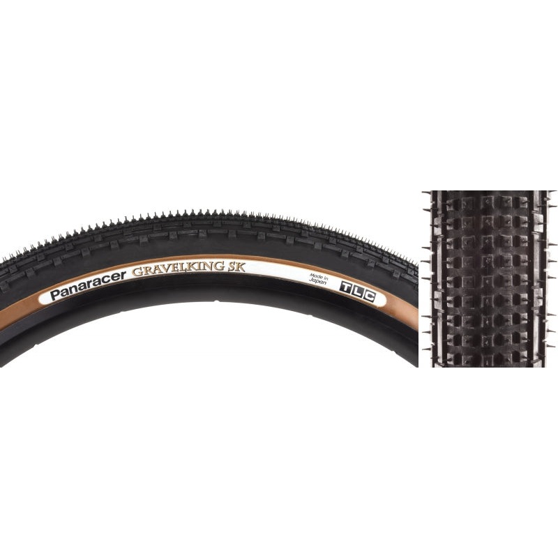 GravelKing SK Tire – 26 x 2.10 Tubeless Folding Black/Brown