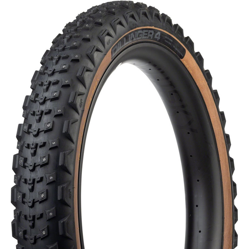 Dillinger 4 Tire – 27.5 x 4.0 Tubeless Folding Tan 60 TPI 168 Large Concave Carbide Aluminum Studs