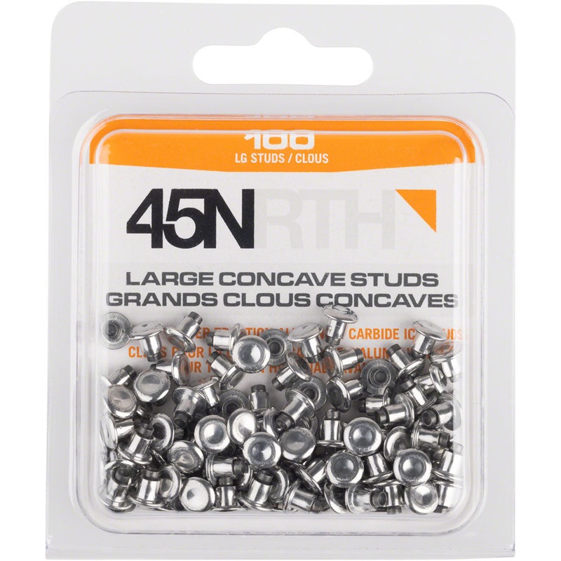 Large Concave Carbide Aluminum Tire Studs – 100 Pack