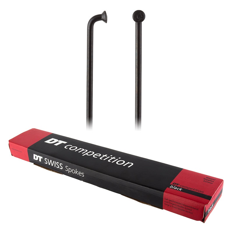 DT Swiss Competition Spoke: 2.0/1.8/2.0mm 266mm J-bend Black Box of 100