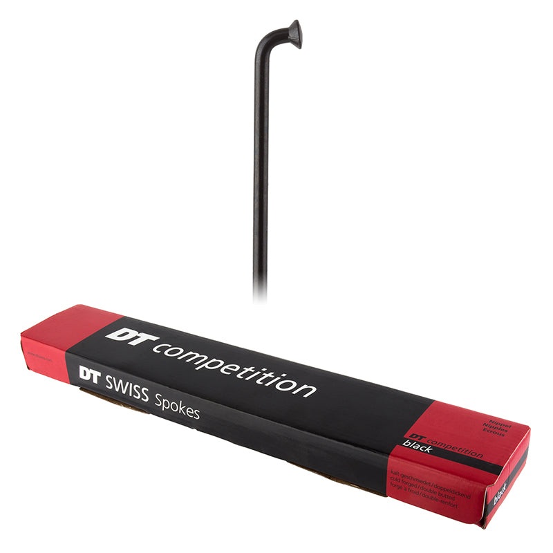 DT Swiss Competition Spoke: 2.0/1.8/2.0mm 290mm J-bend Black Box of 100