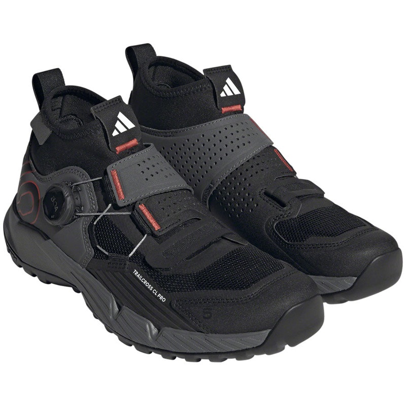 Trailcross Pro Mountain Clipless Shoes – Womens Gray Five/Core BLK/Red 7