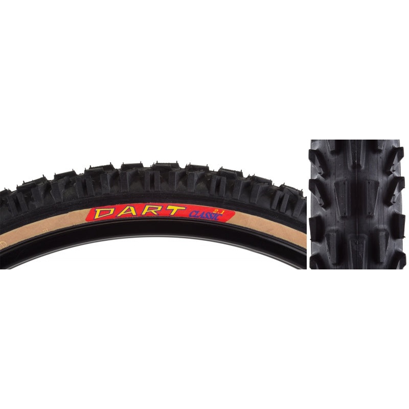 Panaracer Dart Tire – 26 x 2.1 Clincher Folding Black/Tan 60tpi